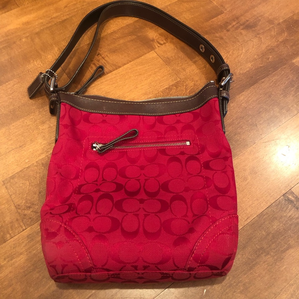 Coach Red Shoulder Bag